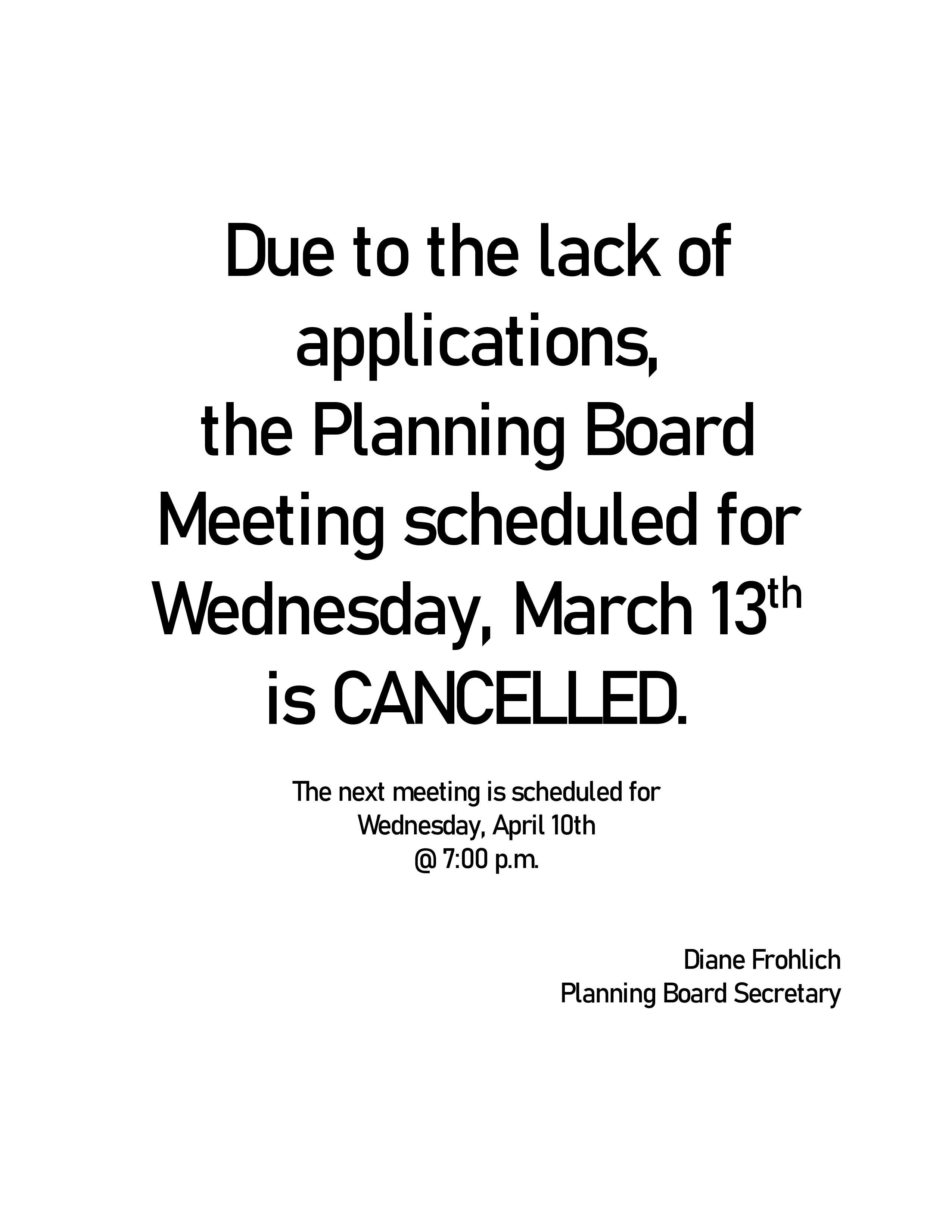 2024 3 13 Agenda Cancellation